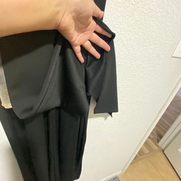 NWT Bebe Womens Lace Inset Maxi Gown Dress Black Small Long Slit Sleeveless - Picture 4 of 12